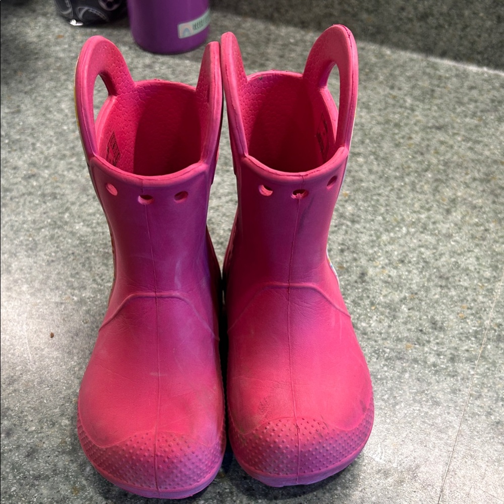 Crocs Kids Pink Boots size c8